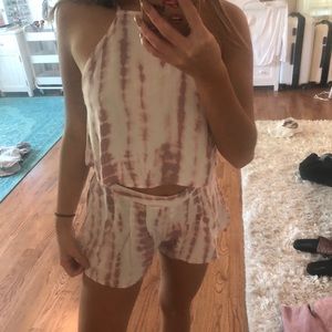Pink Tie Dye Two Piece Set